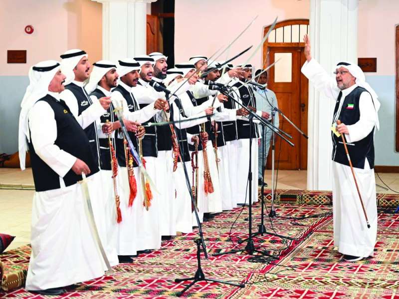 لوحة شعبية لفنون البادية 