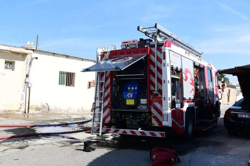 حريق منزل في الصليبية 