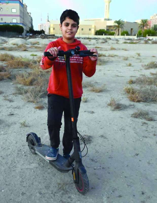 عبدالله الشمري يبحث عن مكان للعب
