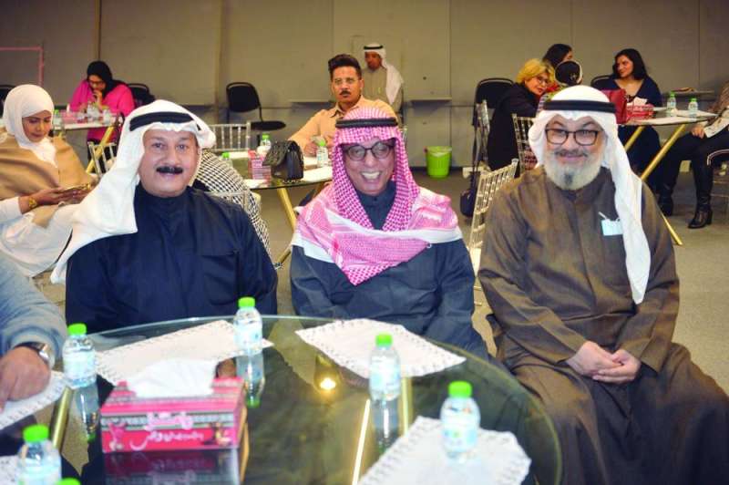 
المفيدي واللهو والمنيع خلال الحفل
