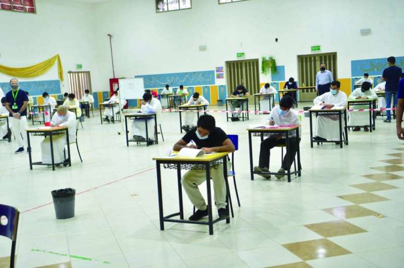 صورة أرشيفية من اختبارات العام الدراسي الماضي