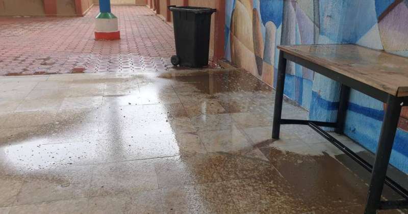 The effects of rain .. “limited” in schools