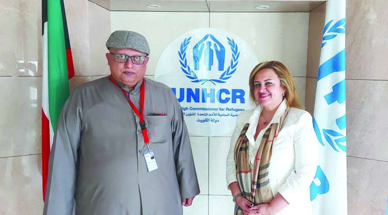 نسرين ربيعان والزميل خالد الشرقاوي
