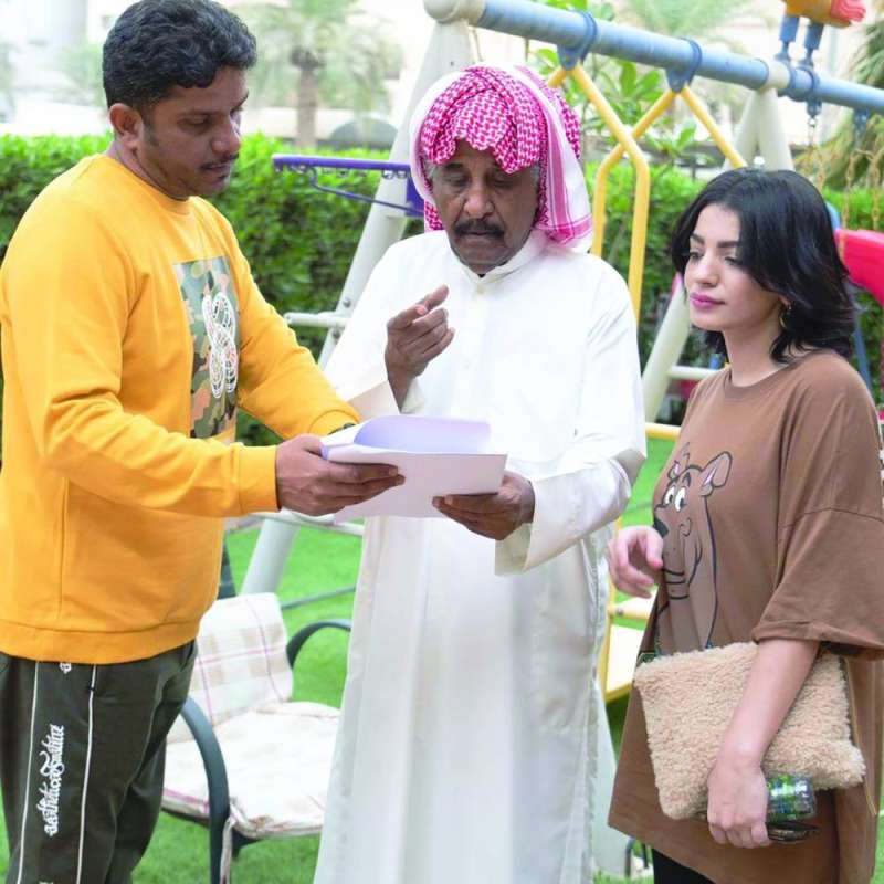 جنان مع محمد جابر والمخرج خالد الفضلي
