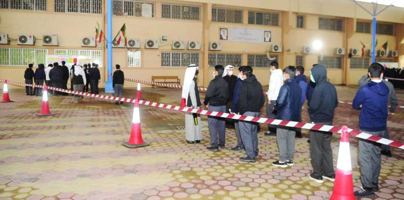 
جانب من استقبال الطلبة
