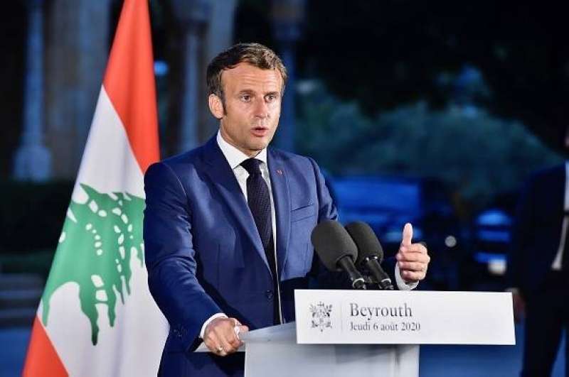 الرئيس الفرنسي في بيروت