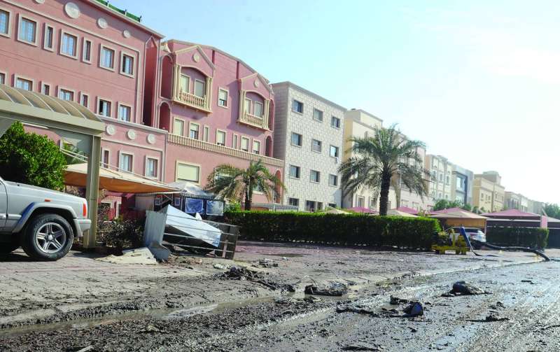 الأمطار خلّفت أوحالاً في شوارع إشبيلية