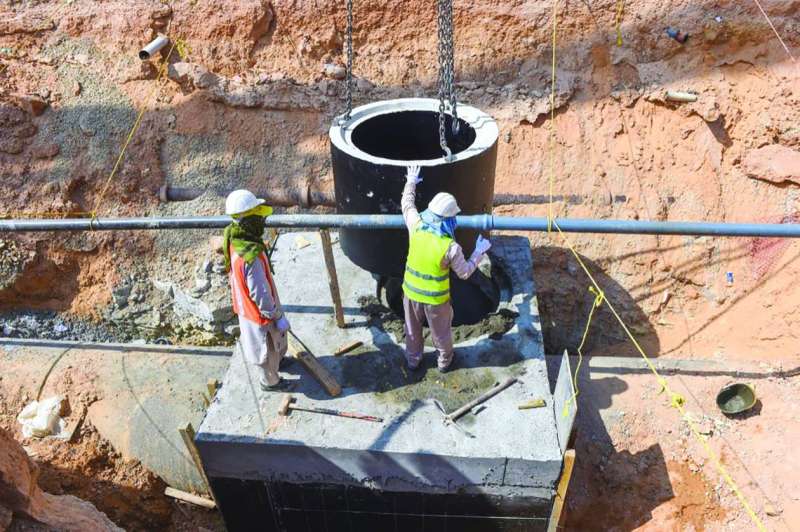 من أعمال الحفر في مشروع بريدة