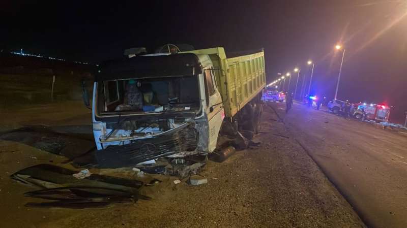 حادث تصادم على طريق العبدلي