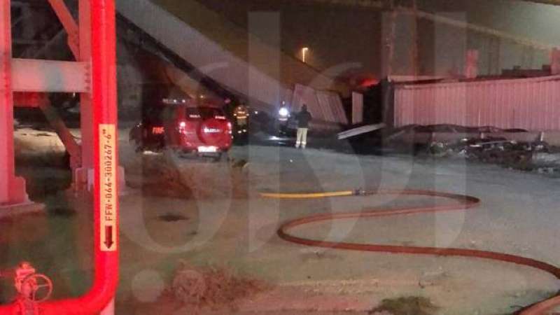 حريق بخط سير الفحم في مصفاة الشعيبة
