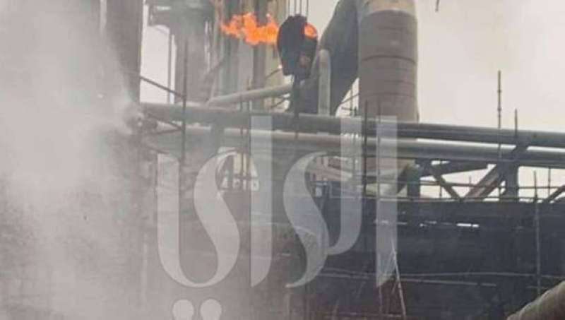 حريق وحدة إسالة الغاز بمصفاة الأحمدي 