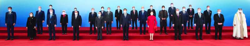 
القادة المشاركون في افتتاح دورة الألعاب الأولمبية الشتوية في بكين	 (قنا)
