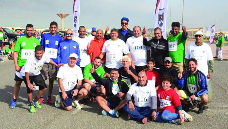 حماس قبل انطلاق الماراثون
