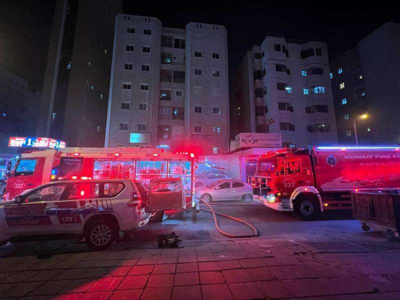 اختناق 5 بينهم رضيع بحريق عمارة في السالمية