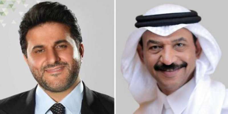الفنان السعودي عبادي الجوهر والفنان ملحم زين