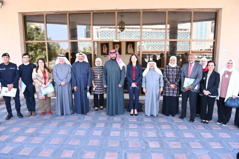  الخالد اجتمع بوفد من منظمة الصحة العالمية وأعضاء «لجنة اعتماد» ضاحية عبد الله السالم والشامية 