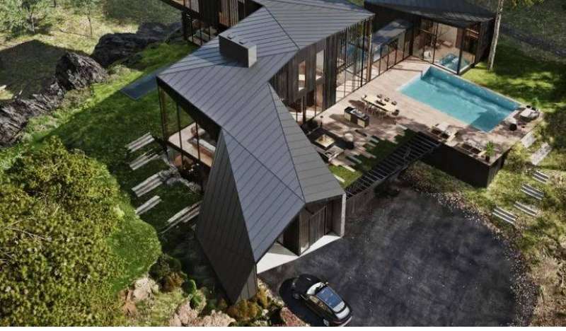 قصر «سيلفان روك» كما يبدو من أعلى