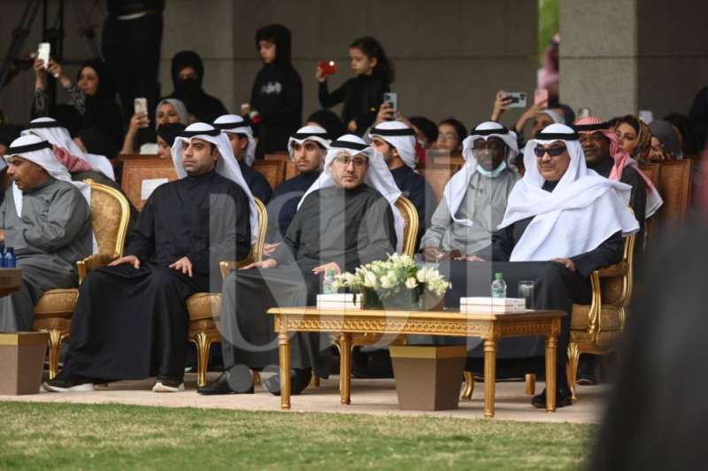 الخالد والناصر وروح الدين في الاحتفال (تصوير: أسعد عبد الله)