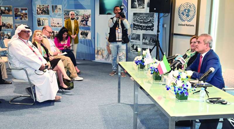 رتواتي يتحدّث في المؤتمر الصحافي 	(تصوير نايف العقلة)
