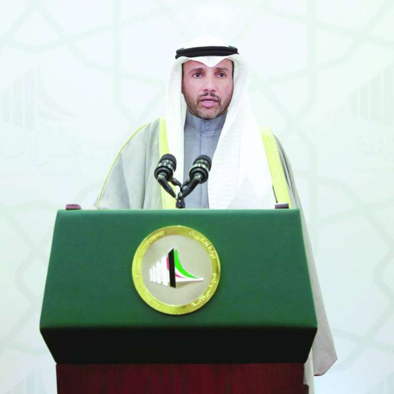 
الغانم في مؤتمره الصحافي
