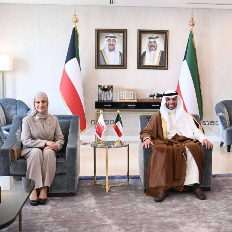 الغانم يعقد مباحثات رسمية مع رئيسة مجلس النواب البحريني
 