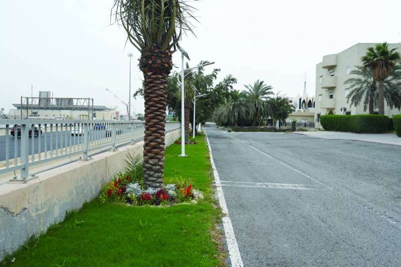 جانب من الممشى بعد تنظيفه
