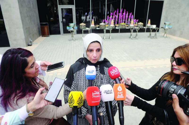 أريج الغانم متحدثة لوسائل الإعلام