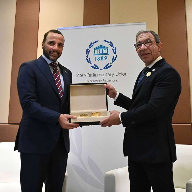 الغانم ورئيس الاتحاد البرلماني الدولي
 