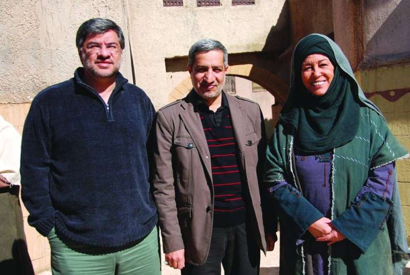 
العلي والمنتج الكويتي ضياء ضياء الدين ومنى واصف
