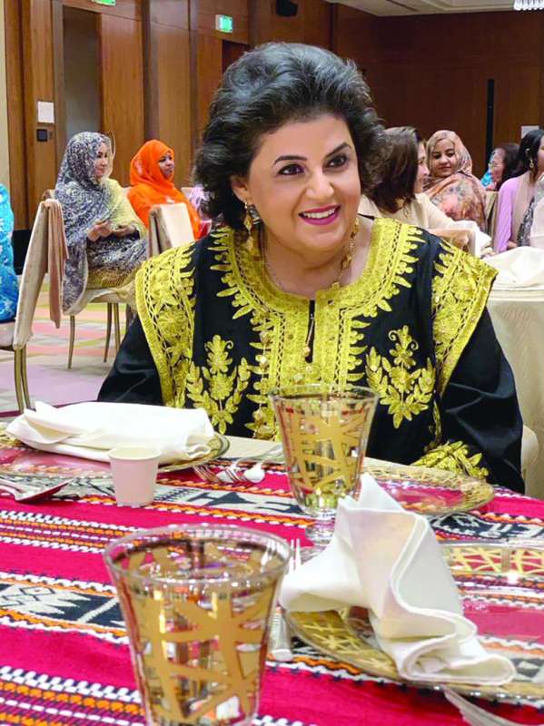 هالة بدر المحمد خلال الحفل 