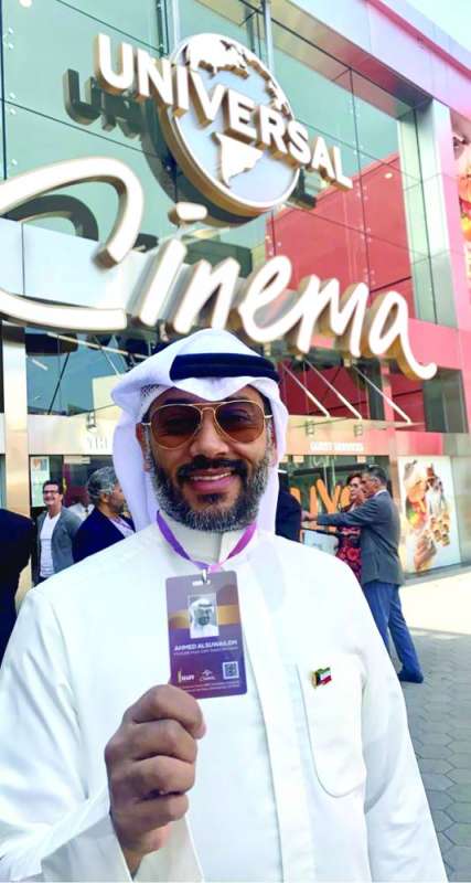 أحمد السويلم خلال مشاركته في «Hollywood Arab Film»
