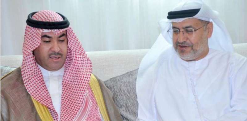 العلي مقدما التعازي للسفير الإماراتي
