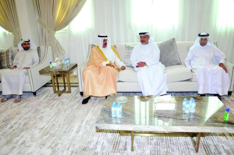 أحمد النواف لدى تقديمه واجب العزاء

