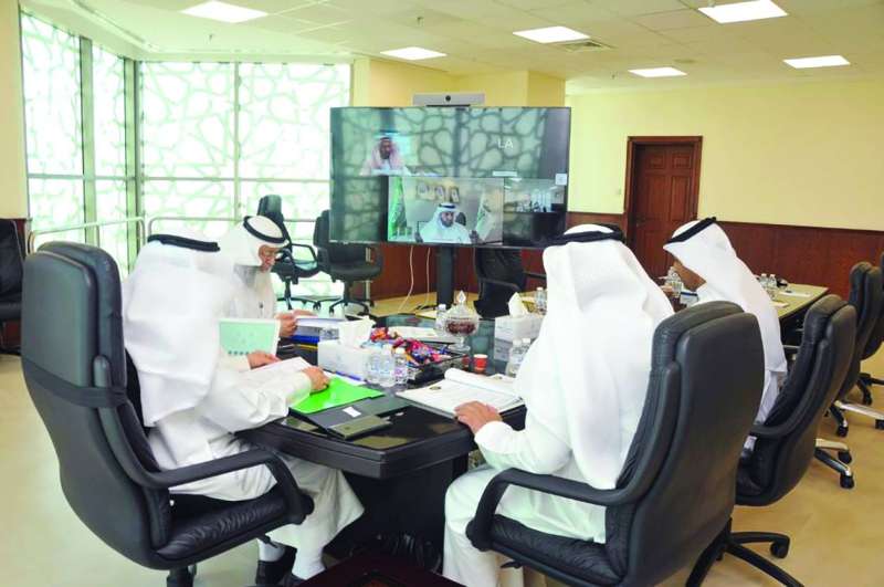 من اجتماع لجنة الشؤون الإسلامية الخليجية عبر تقنية الاتصال المرئي