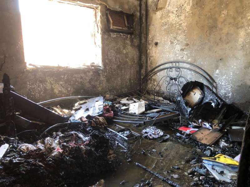 الشقة المحترقة