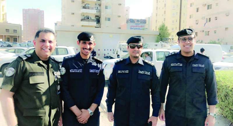 العقيدان السويجي والدوسري والنقيب ناصر سعد والمهندس أحمد الزعابي
