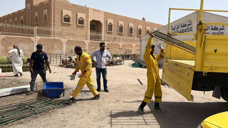 إزالة محصار غنم في سلوى