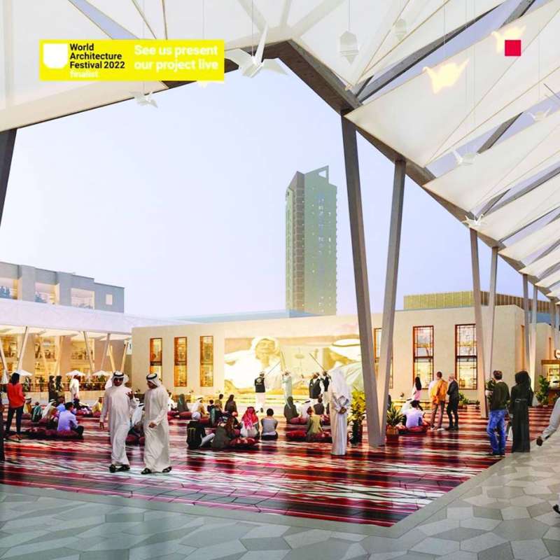 جانب من سوق المباركية وفق التصميم الجديد