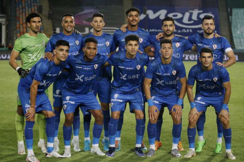 Soccer Football - Egypt Cup Final - Al Ahly SC v Zamalek SC - Cairo International Stadium، Cairo، Egypt - July 21، 2022
 Zamalek players pose for a team group photo before the match REUTERS/Amr Abdallah Dalsh