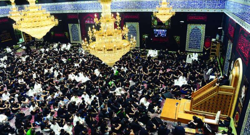 جانب من المجلس الحسيني في «الكربلائية»
