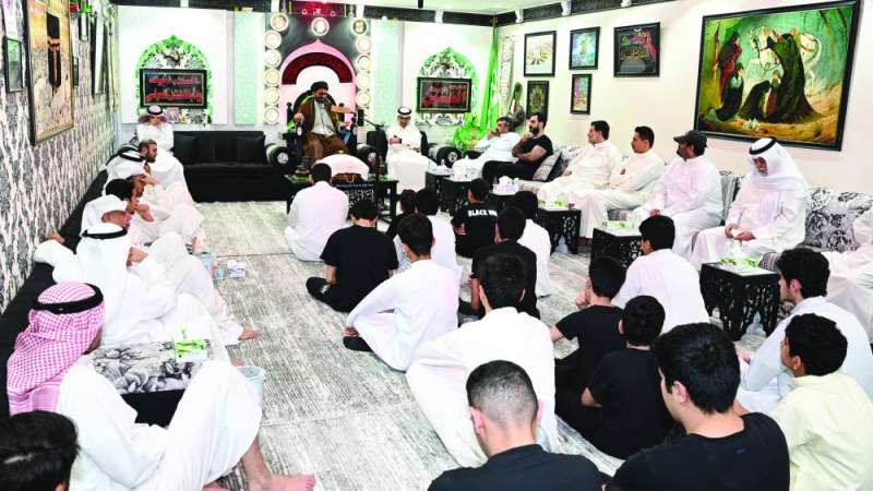 
جانب من المجلس الحسيني في حسينية أم السبطين في جابر الأحمد 	(تصوير نايف العقلة)
