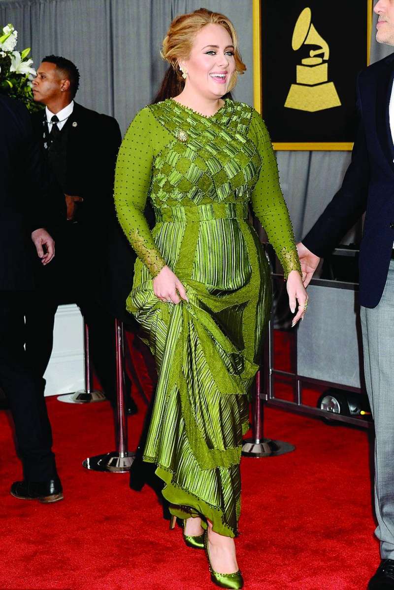 
أديل في حفل توزيع جوائز «غرامي» العام 2017
