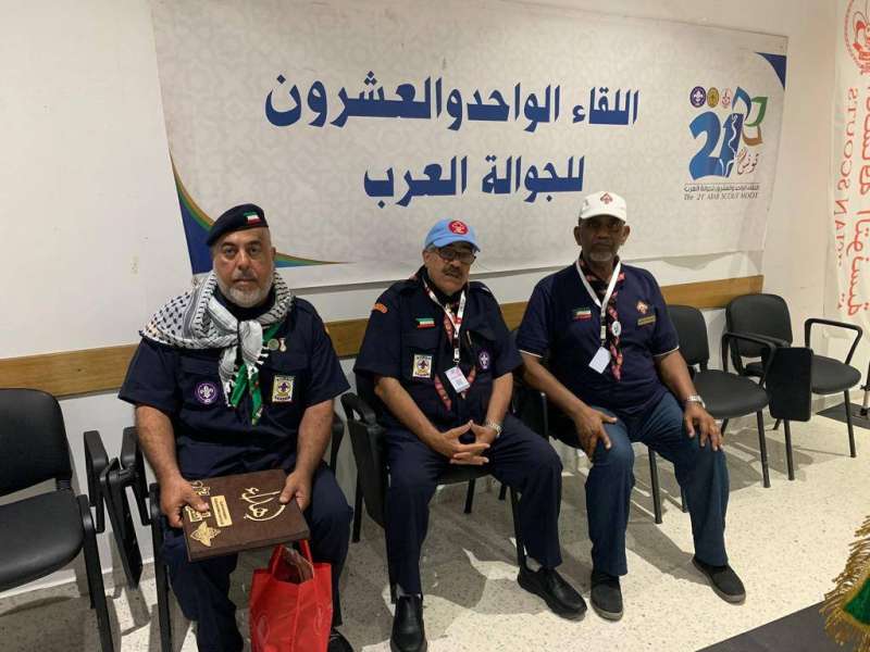 المقصيد وبلال والفيلكاوي خلال مشاركتهم في الملتقى
 