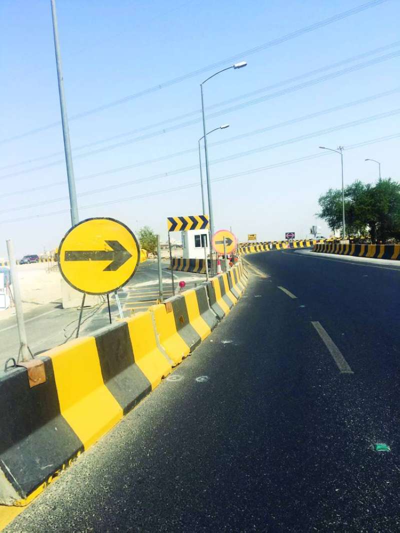 مدخل موقع العمل بين قرطبة والسرة اتجاه الدائري الخامس بعد التعديل
