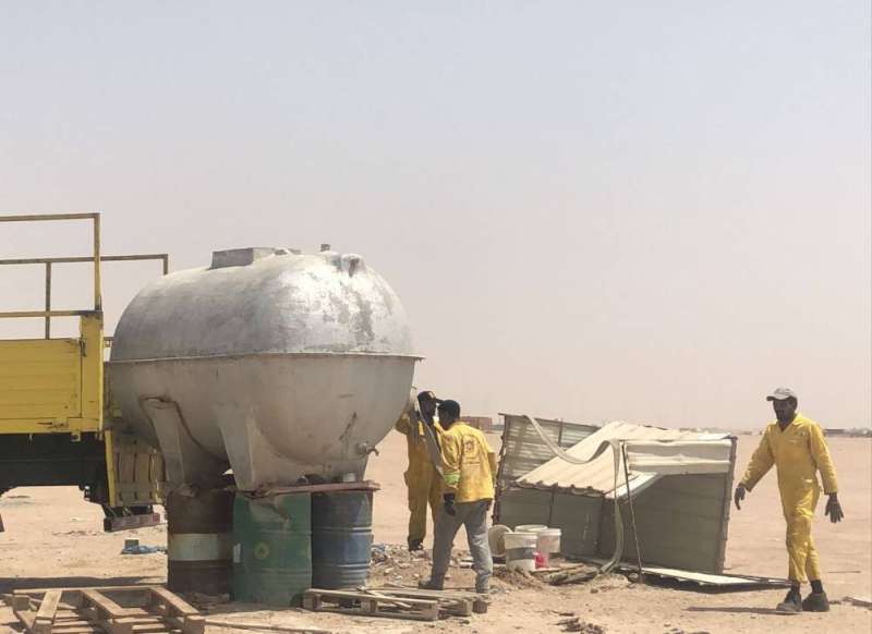 خلال جولة ميدانية للبلدية في طريق المطلاع 