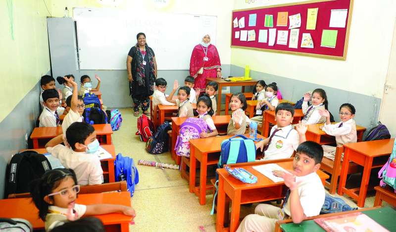 فصل ابتدائي في مدرسة هندية	 (تصوير سعود سالم)