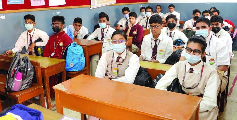 أحد الفصول الثانوية في مدرسة هندية