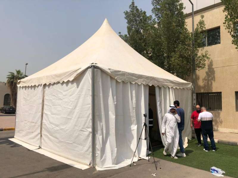 الخيمة الحالية أمام إدارة الانتخابات