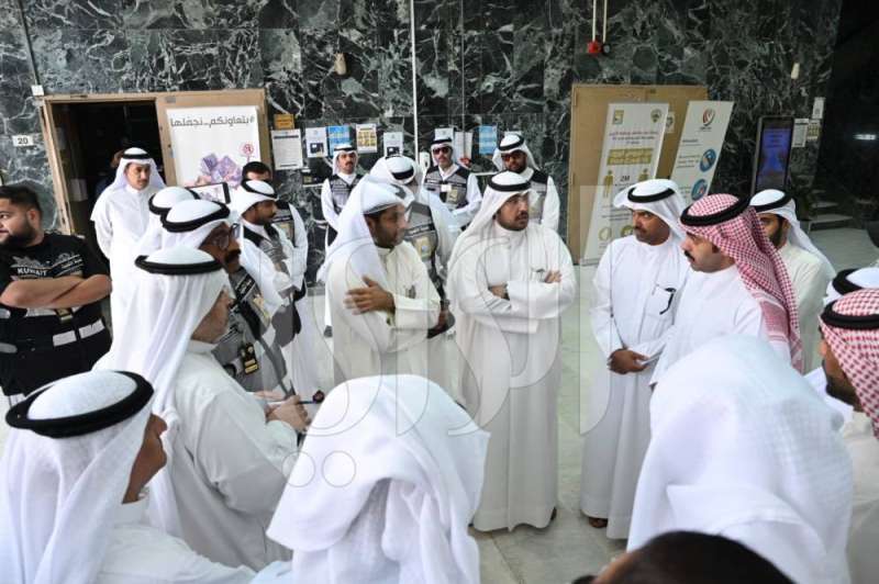 جانب من التجمع الاحتجاجي لمفتشي البلدية