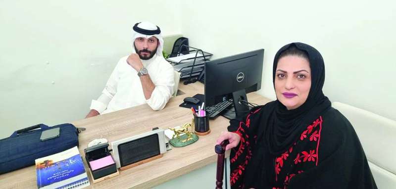 
أمل محمد مع محمد المسلم في «نون النسوة»
